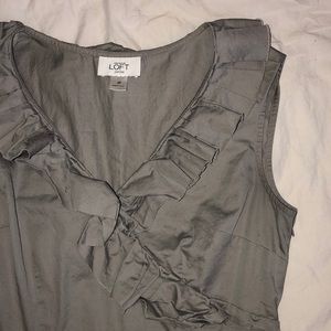 Sleeveless ruffled top Loft dress